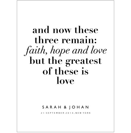 FAITH HOPE AND LOVE