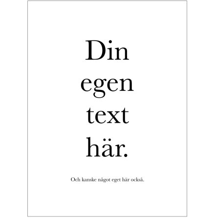 DIN EGEN TEXT QUATRE