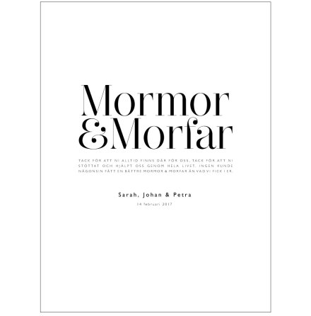 TILL MORMOR &amp; MORFAR/FARMOR &amp; FARFAR