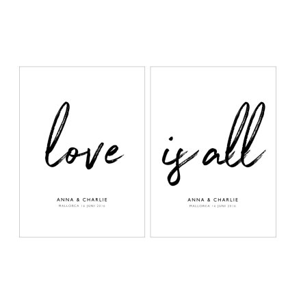 LOVE IS ALL  - PARPOSTERS 2 st posters