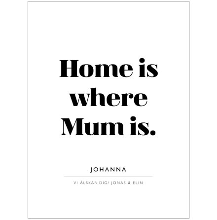 HOME IS WHERE MUM IS