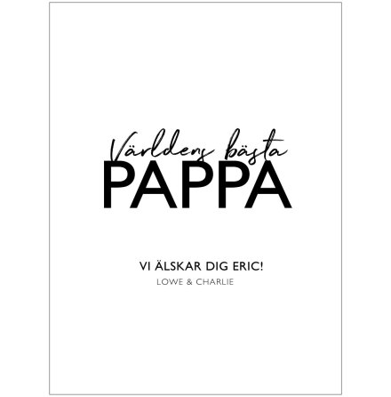 VRLDENS BSTA PAPPA/MAMMA POSTER