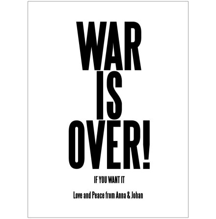 WAR IS OVER POSTER