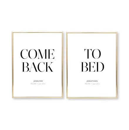 COME BACK TO BED  - PARPOSTERS 2 ST