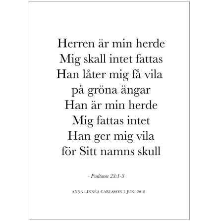 BIBELVERS - HERREN R MIN HERDE