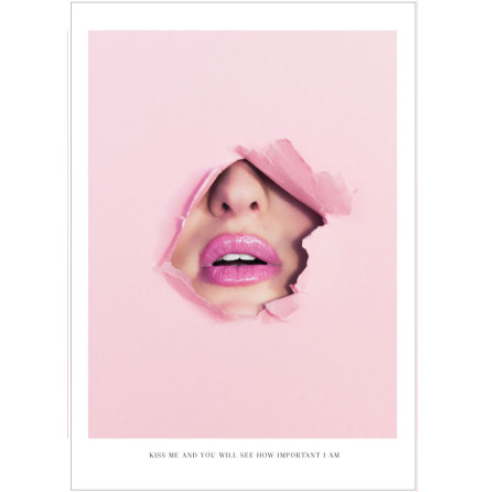 FOTOKONST - PINK LIPS