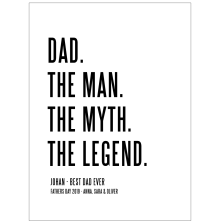 LEGEND POSTER TILL PAPPA FARS DAG FARSDAGSPRESENT